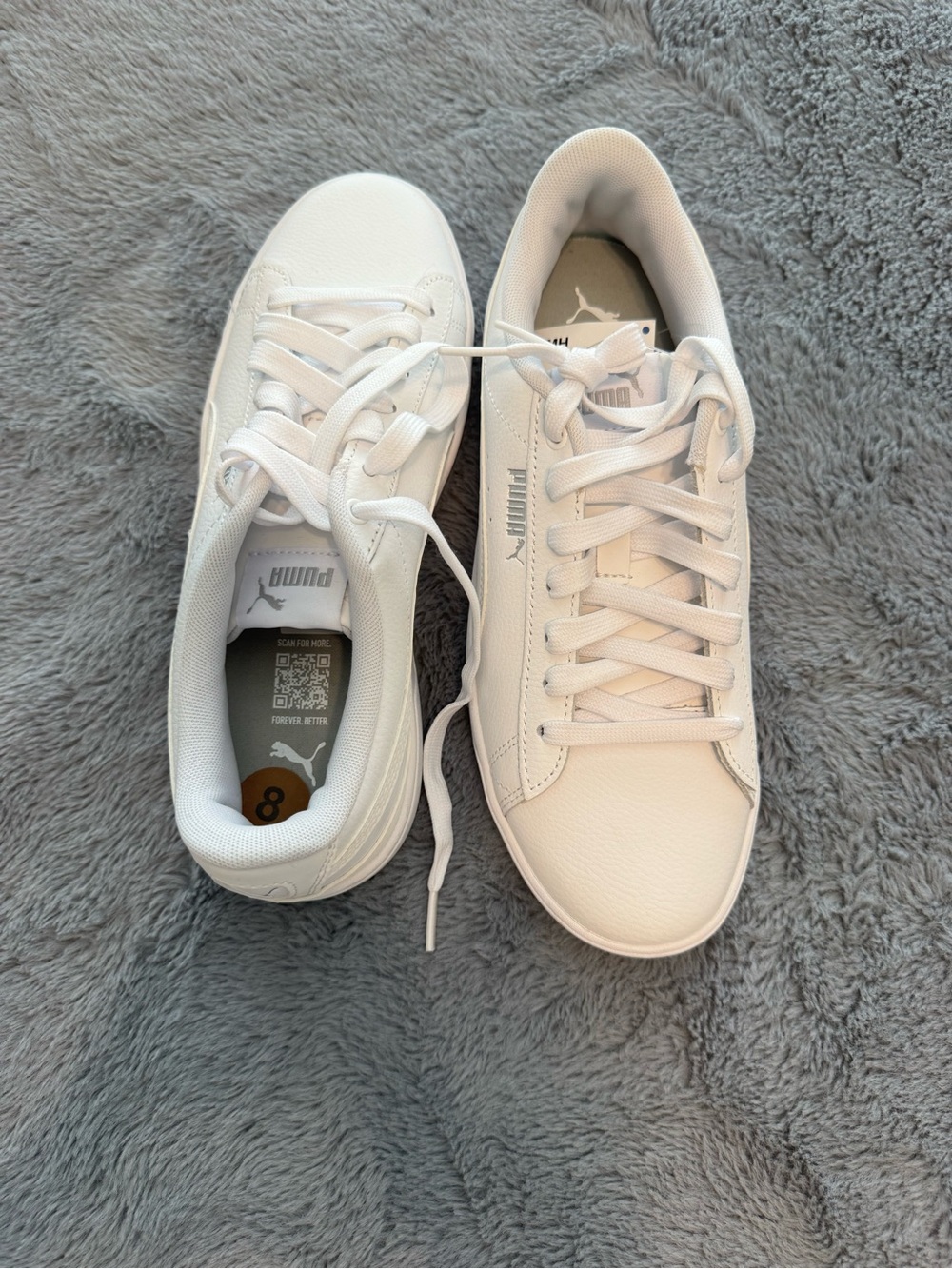 Puma Women's All-White Low-Top Sneakers